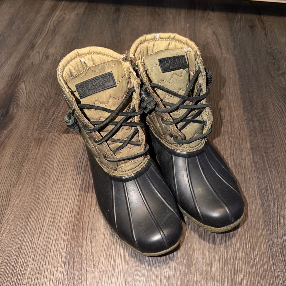 Sperry Black and Olive Winter Boots - Picture 5 of 7